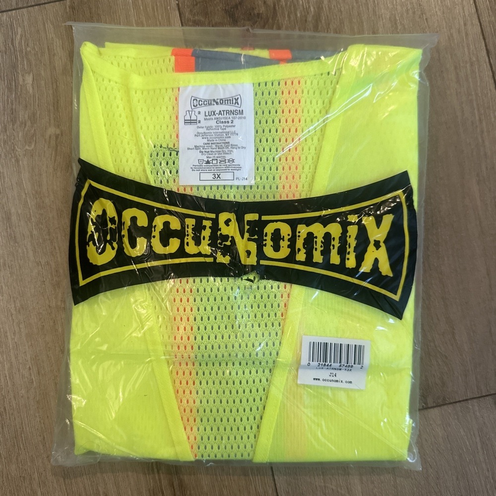 OccuNomix LUX-ATRNSM Classic Mesh Two-Tone Surveyor Safety Vest 3X Class‎ 2 NEW